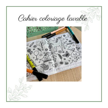 Cahier coloriage lavable