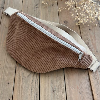 Sac banane - Velour Marron