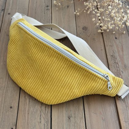 Sac banane - Velour Jaune