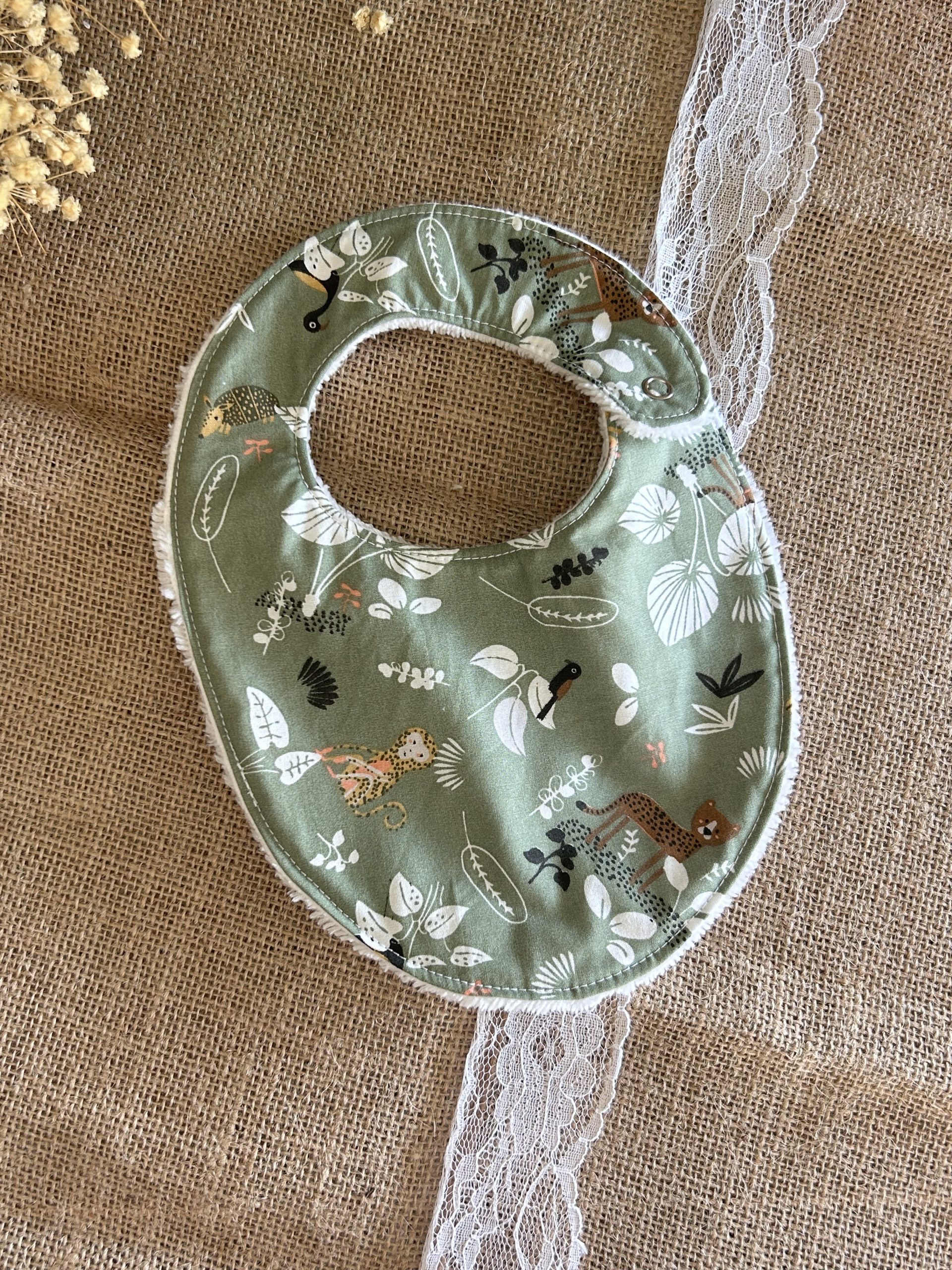 Bavoir Animaux vert