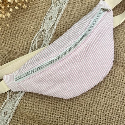 Sac banane - Rayure Rose