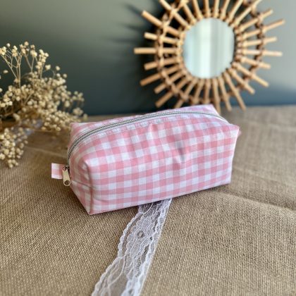 Petite Trousse - Carreaux rose