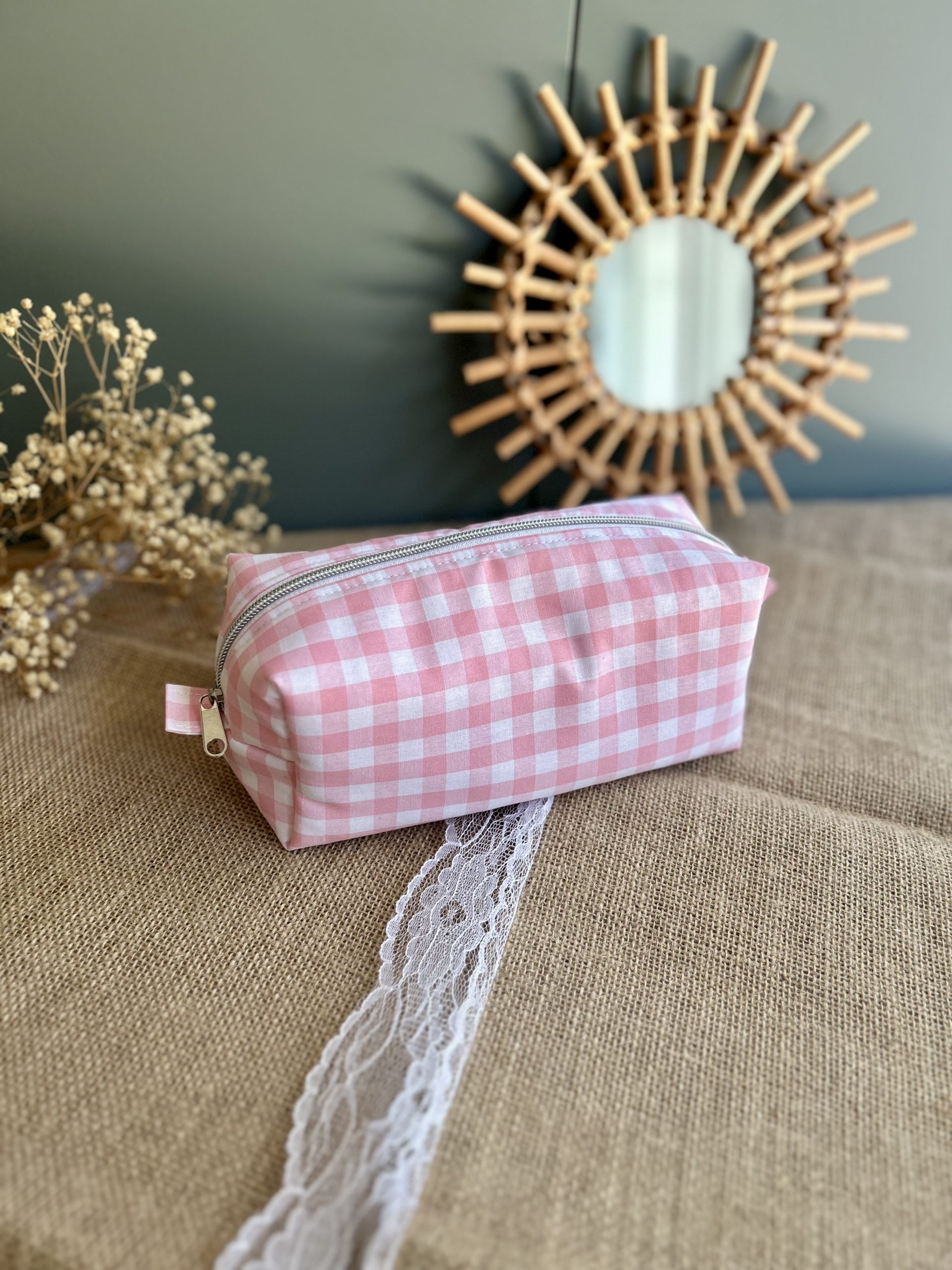Petite Trousse - Carreaux rose