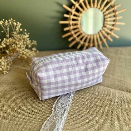Petite Trousse - Carreaux violet